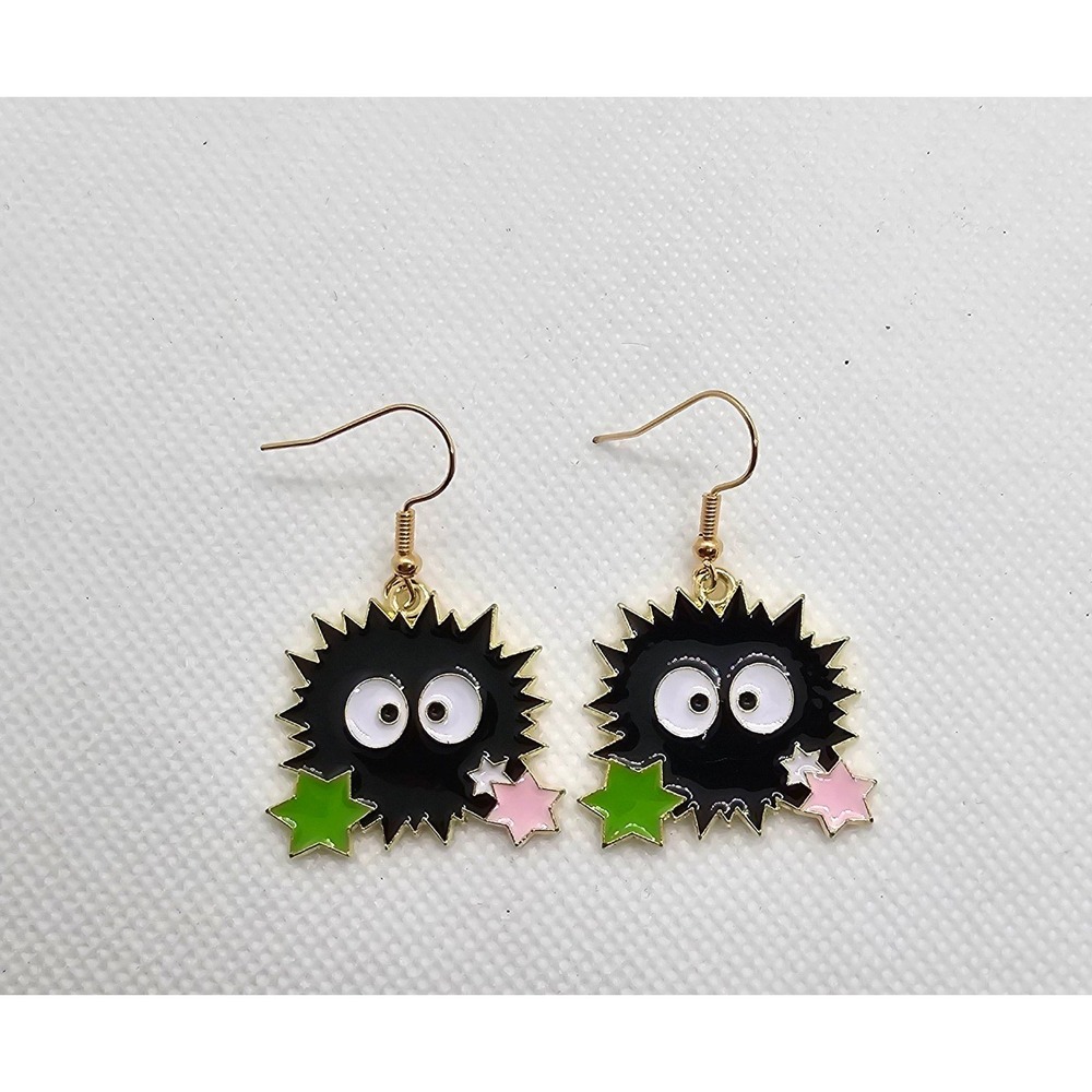 Anime Spirited Away Soot Sprite Earrings! Medium Handmade & Hypo-Allergenic